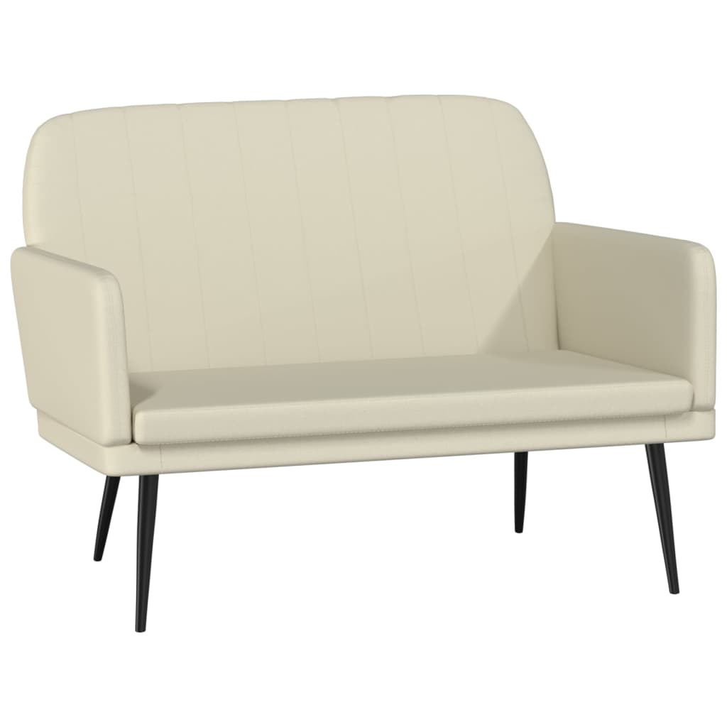 Divanetto Crema 107x80x81 cm in Similpelle