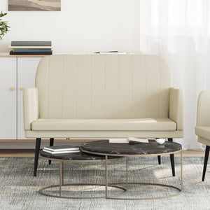 Divanetto Crema 107x80x81 cm in Similpelle