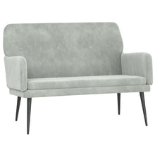 Load image into Gallery viewer, Divanetto Grigio Chiaro 108x79x79 cm in Velluto