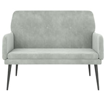 Load image into Gallery viewer, Divanetto Grigio Chiaro 108x79x79 cm in Velluto
