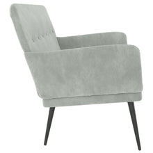 Load image into Gallery viewer, Divanetto Grigio Chiaro 108x79x79 cm in Velluto