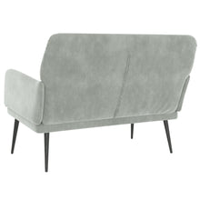 Load image into Gallery viewer, Divanetto Grigio Chiaro 108x79x79 cm in Velluto