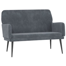 Load image into Gallery viewer, Divanetto Grigio Scuro 108x79x79 cm in Velluto