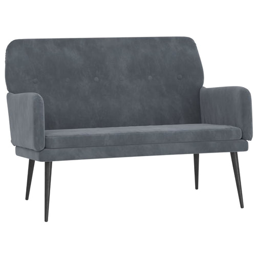 Divanetto Grigio Scuro 108x79x79 cm in Velluto