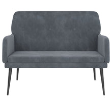 Load image into Gallery viewer, Divanetto Grigio Scuro 108x79x79 cm in Velluto