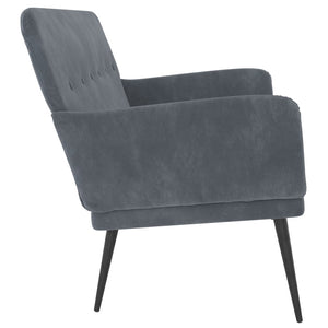 Divanetto Grigio Scuro 108x79x79 cm in Velluto
