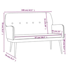 Load image into Gallery viewer, Divanetto Grigio Scuro 108x79x79 cm in Velluto