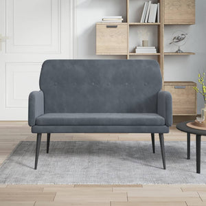 Divanetto Grigio Scuro 108x79x79 cm in Velluto