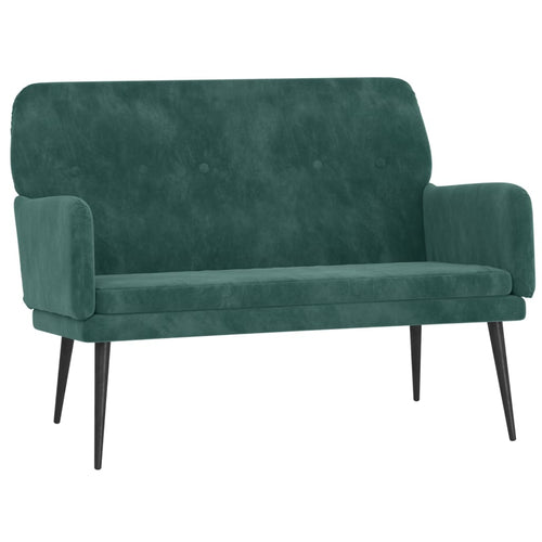Divanetto Verde Scuro 108x79x79 cm in Velluto