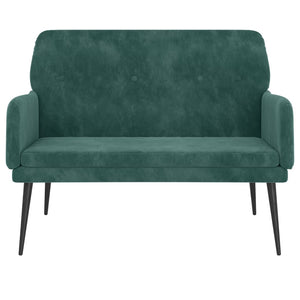 Divanetto Verde Scuro 108x79x79 cm in Velluto