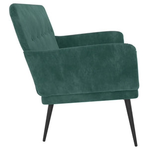 Divanetto Verde Scuro 108x79x79 cm in Velluto