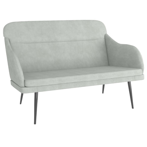 Divanetto Grigio Chiaro 110x76x80 cm in Velluto