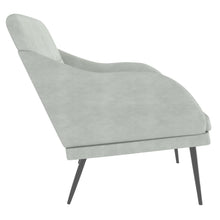 Load image into Gallery viewer, Divanetto Grigio Chiaro 110x76x80 cm in Velluto