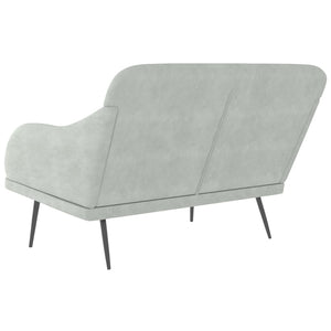 Divanetto Grigio Chiaro 110x76x80 cm in Velluto