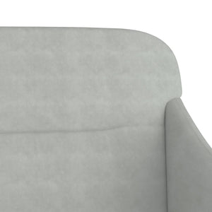 Divanetto Grigio Chiaro 110x76x80 cm in Velluto
