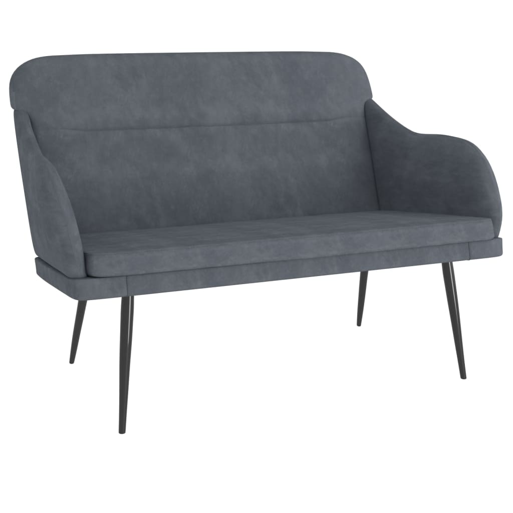 Divanetto Grigio Scuro 110x76x80 cm in Velluto