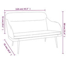 Load image into Gallery viewer, Divanetto Grigio Scuro 110x76x80 cm in Velluto