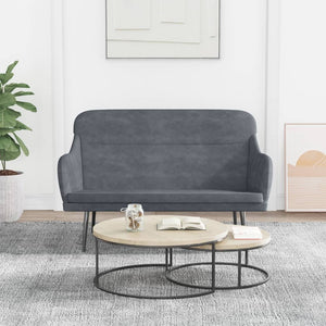 Divanetto Grigio Scuro 110x76x80 cm in Velluto