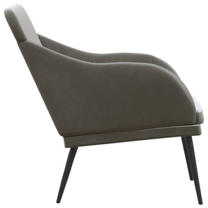 Divanetto Grigio Scuro 110x76x80 cm in Velluto
