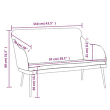 Load image into Gallery viewer, Divanetto Grigio Scuro 110x76x80 cm in Velluto
