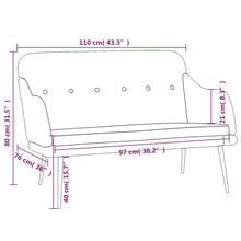 Load image into Gallery viewer, Divanetto Grigio Scuro 110x76x80 cm in Tessuto