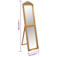 Load image into Gallery viewer, Specchio Autoportante Dorato 50x200 cm