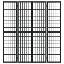 Carica l&#39;immagine nel visualizzatore di Gallery, Separè 4 Pannelli Stile Giapponese 160x170cm Nero