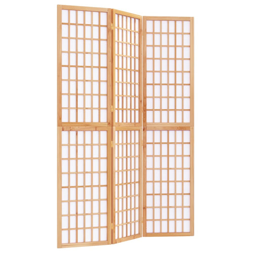 Separè 3 Pannelli Stile Giapponese 120x170cm Nero