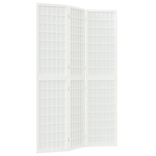 Separè 3 Pannelli Stile Giapponese 120x170 Bianco