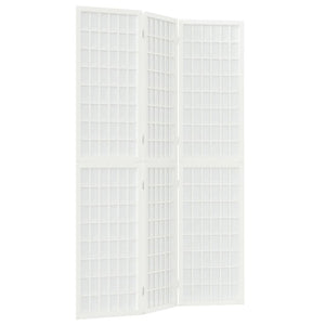 Separè 3 Pannelli Stile Giapponese 120x170 Bianco
