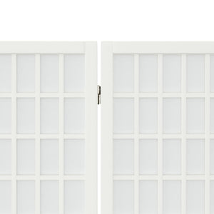 Separè 4 Pannelli Stile Giapponese 160x170 Bianco