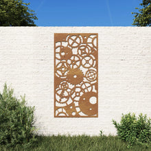 Laden Sie das Bild in den Galerie-Viewer, Decorazione Muro Giardino 105x55 cm Ingranaggio Acciaio Corten