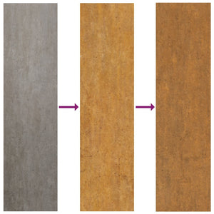 Decorazioni Muro Giardino 2 pz 55x55 cm Rosa in Acciaio Corten