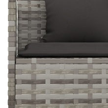 Load image into Gallery viewer, Divano da Giardino a L con Cuscini Grigi in Polyrattan Grigio