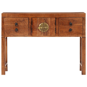Mobiletto Consolle 120x32x80 cm in Legno Massello Grezzo di Acacia