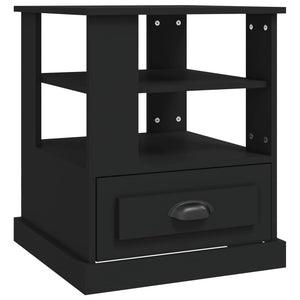 Mobiletto 1 Cassettino Nero 50x50x60 cm in Legno Multistrato