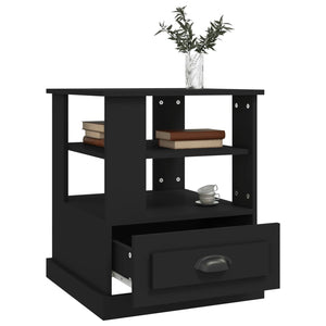Mobiletto 1 Cassettino Nero 50x50x60 cm in Legno Multistrato