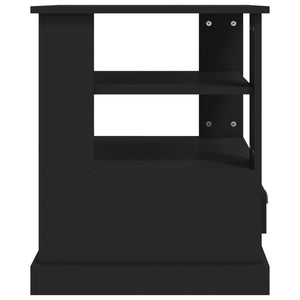 Mobiletto 1 Cassettino Nero 50x50x60 cm in Legno Multistrato