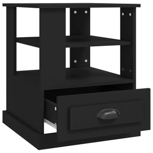 Mobiletto 1 Cassettino Nero 50x50x60 cm in Legno Multistrato