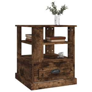 Mobiletto 1 Cassettino Rovere Fumo 50x50x60 cm in Legno Multistrato