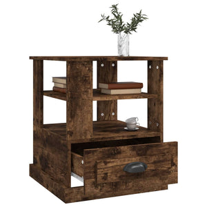 Mobiletto 1 Cassettino Rovere Fumo 50x50x60 cm in Legno Multistrato