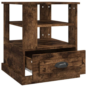 Mobiletto 1 Cassettino Rovere Fumo 50x50x60 cm in Legno Multistrato