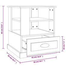 Laden Sie das Bild in den Galerie-Viewer, Mobiletto 1 Cassettino Rovere Fumo 50x50x60 cm in Legno Multistrato