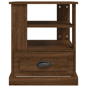 Mobiletto 1 Cassettino Rovere Marrone 50x50x60 cm in Legno Multistrato