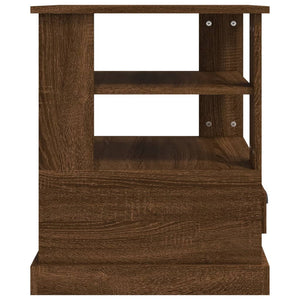 Mobiletto 1 Cassettino Rovere Marrone 50x50x60 cm in Legno Multistrato
