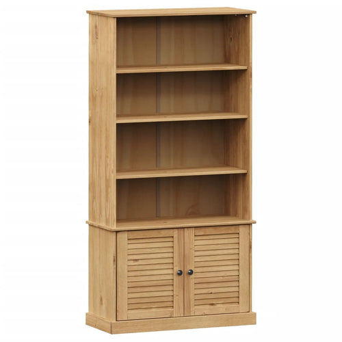 Libreria con 2 Ante 85x35x170 cm in Massello di Pino