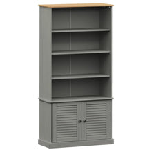 Carica l&#39;immagine nel visualizzatore di Gallery, Libreria con 2 Ante 85x35x170 cm in Massello di Pino Grigio