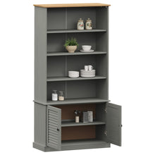 Carica l&#39;immagine nel visualizzatore di Gallery, Libreria con 2 Ante 85x35x170 cm in Massello di Pino Grigio