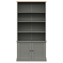Carica l&#39;immagine nel visualizzatore di Gallery, Libreria con 2 Ante 85x35x170 cm in Massello di Pino Grigio