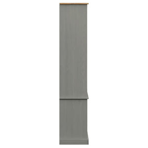 Libreria con 2 Ante 85x35x170 cm in Massello di Pino Grigio